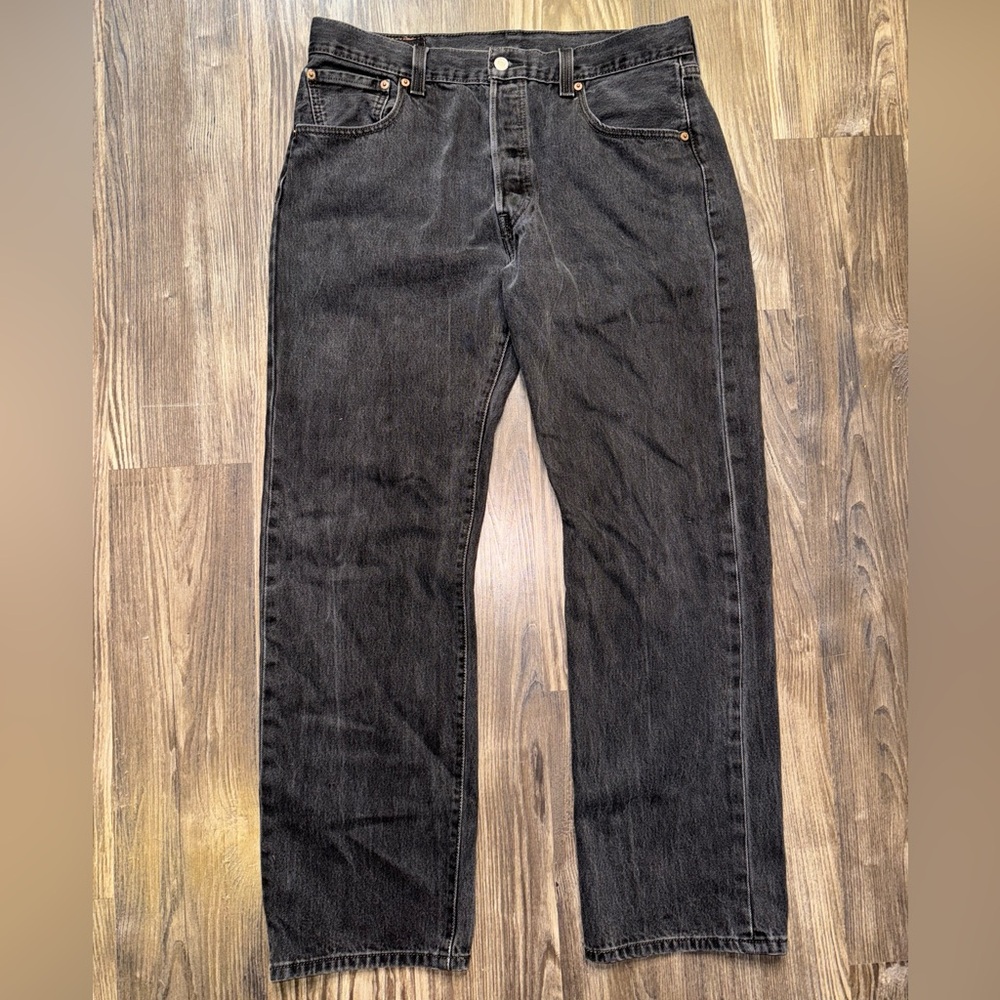 Levi’s 501 Men’s Jeans Size 36x32 Straight Fit Black Wash
